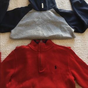 Ralph Lauren sweater and All Star Converse Hoodie